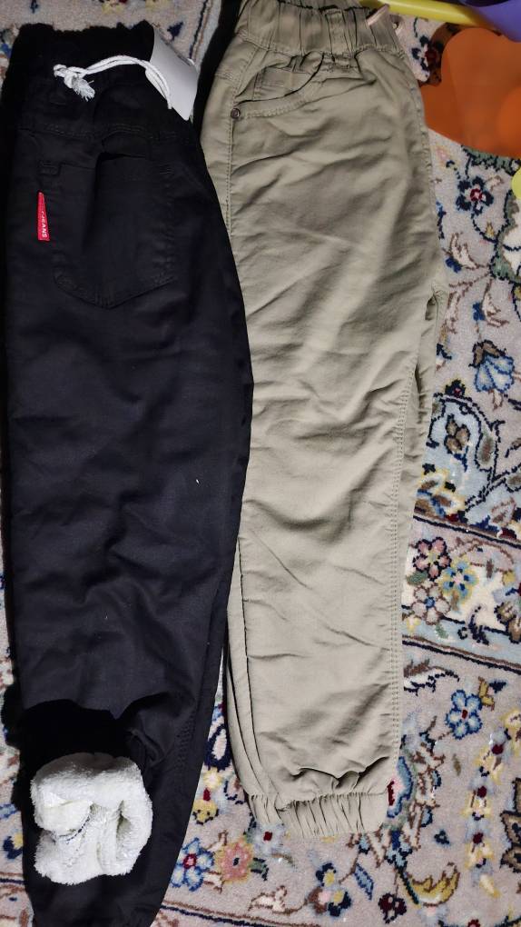 شلوار کتان کرم داخل کرکی